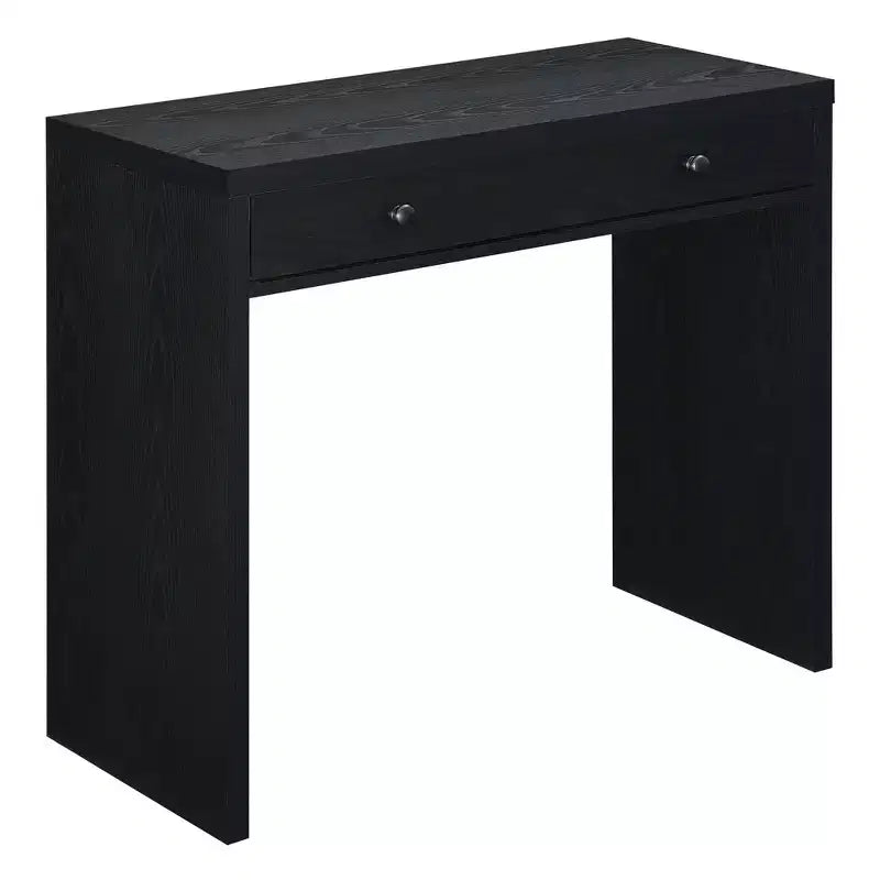 HomeStock 28 in.H Black Color 95% Recycled PET (Polyethylene Terephthalate) Computer Desks with Open Storage Shelf
