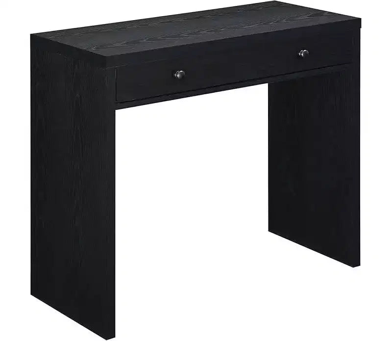 HomeStock 28 in.H Black Color 95% Recycled PET (Polyethylene Terephthalate) Computer Desks with Open Storage Shelf