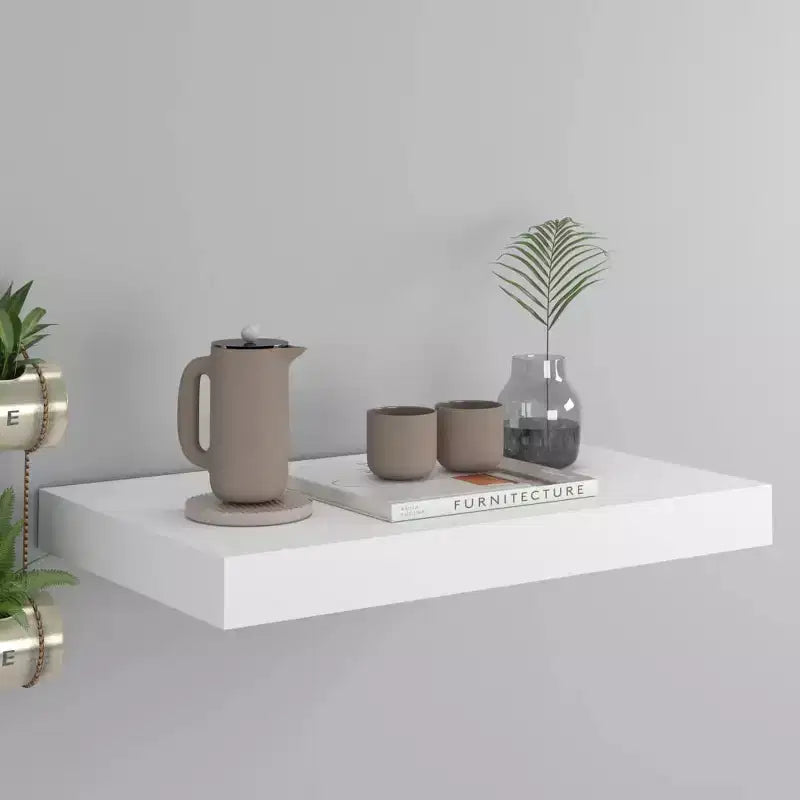 Wall Shelf White Honeycomb MDF and metal Small Wall mounting
