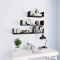 Shelf Set of 3 Gray Engineered wood Various sizes up to 23.6 in