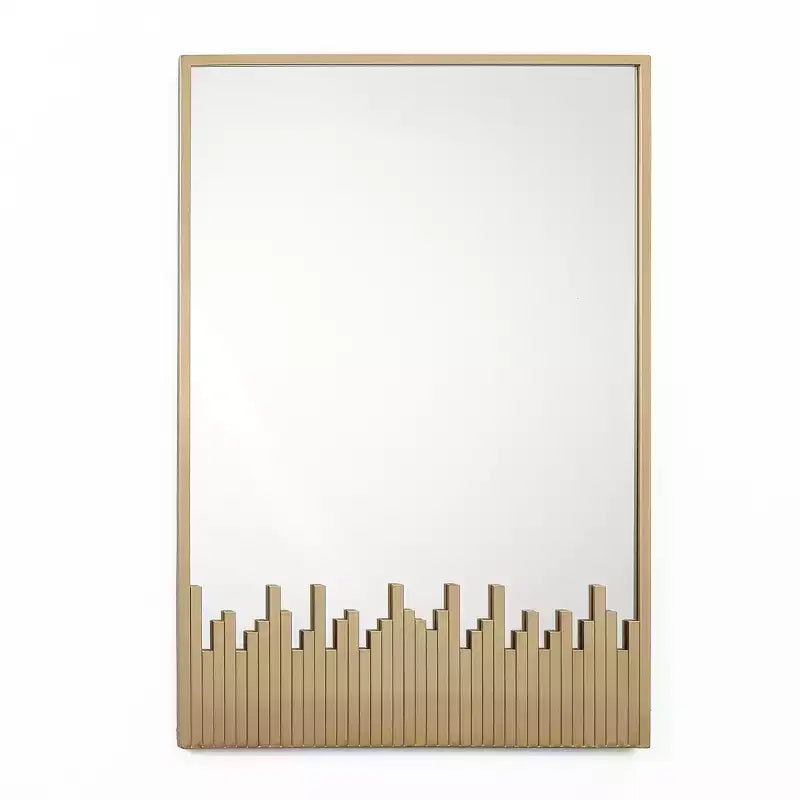 LuxenHome Rectangular Wall Mirror 32L x 21.5W Large Modern Gold Metal Frame Decorative Wall Mirror