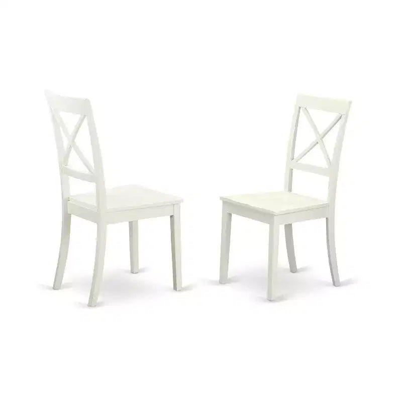 Round Kitchen Table Set for 4 - Dining Table with 2 Chairs - Mediterranean Style