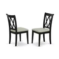 3-Piece Black and Cherry Finish Solid Wood Top - Dining Room Set - Seats 4