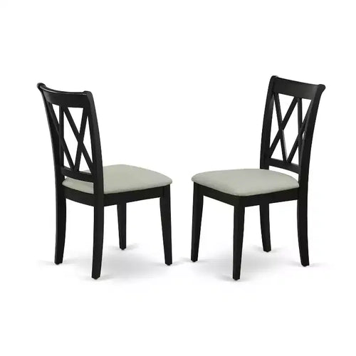 3-Piece Black and Cherry Finish Solid Wood Top - Dining Room Set - Seats 4