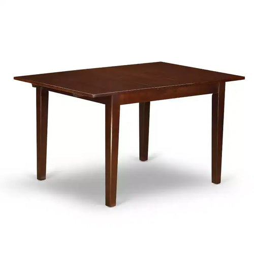 5-Piece Mahogany Finish Solid Wood Top - Rectangular Upholstered Dining Room Set (Seats- 4)