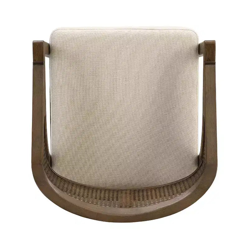 Christopher Knight Home Nat Upholstered Rubberwood Counter Stools with Curved Cane Back (Set of 2)