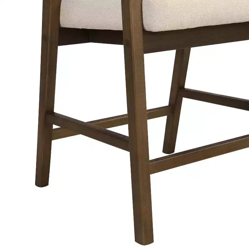 Christopher Knight Home Nat Upholstered Rubberwood Counter Stools with Curved Cane Back (Set of 2)