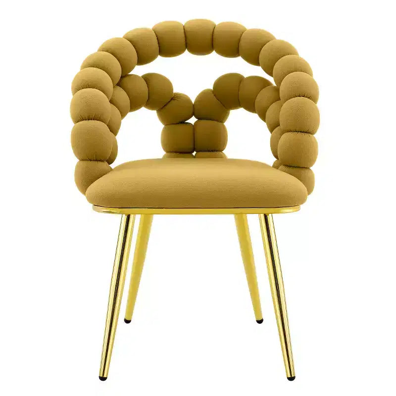 Set of 2 Modern Dining Chairs with Spherical Tufted Upholstery, Stylish Accent Chairs for Kitchen, Dining Room, or Living Areas-Panipeachy