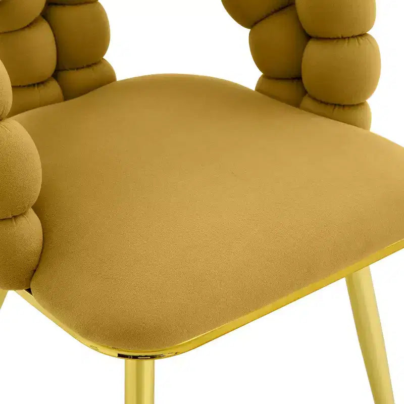 Set of 2 Modern Dining Chairs with Spherical Tufted Upholstery, Stylish Accent Chairs for Kitchen, Dining Room, or Living Areas-Panipeachy
