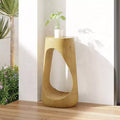 MAYEERTY 1 Pack Modern Hollow MGO End Table, Artistic Side Table for Living Room, Bedroom, Outdoor Patio