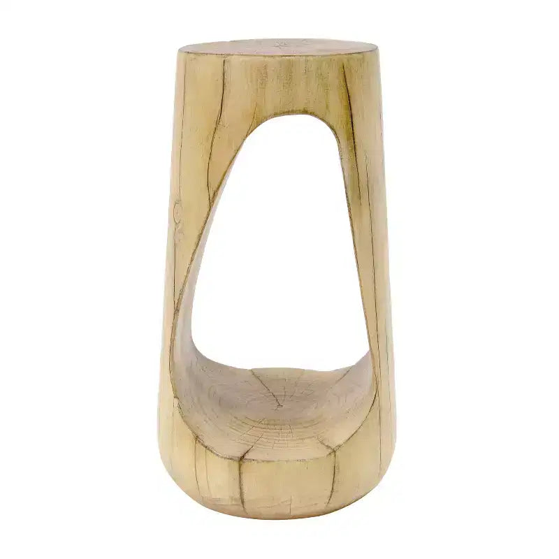 MAYEERTY 1 Pack Modern Hollow MGO End Table, Artistic Side Table for Living Room, Bedroom, Outdoor Patio