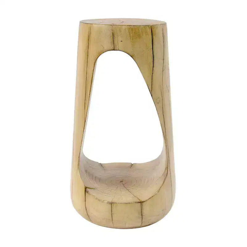 MAYEERTY 1 Pack Modern Hollow MGO End Table, Artistic Side Table for Living Room, Bedroom, Outdoor Patio