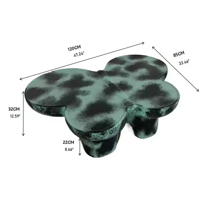 Modern Butterfly Coffee Table with Matte Finish, Unique Accent Table, Small Center Table for Living Rooms or Apartments - Panipeachy