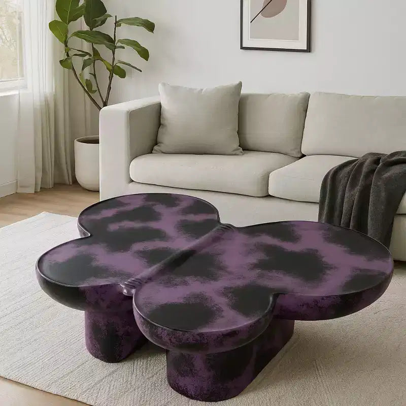 Modern Butterfly Coffee Table with Matte Finish, Unique Accent Table, Small Center Table for Living Rooms or Apartments - Panipeachy