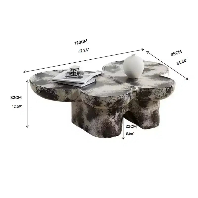 Modern Butterfly Coffee Table with Matte Finish, Unique Accent Table, Small Center Table for Living Rooms or Apartments - Panipeachy