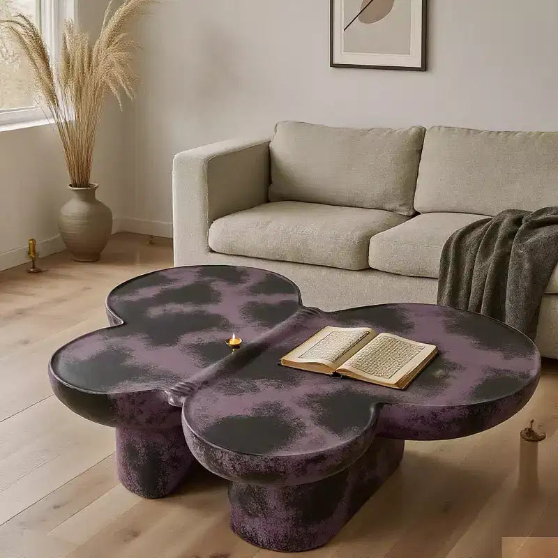 Modern Butterfly Coffee Table with Matte Finish, Unique Accent Table, Small Center Table for Living Rooms or Apartments - Panipeachy