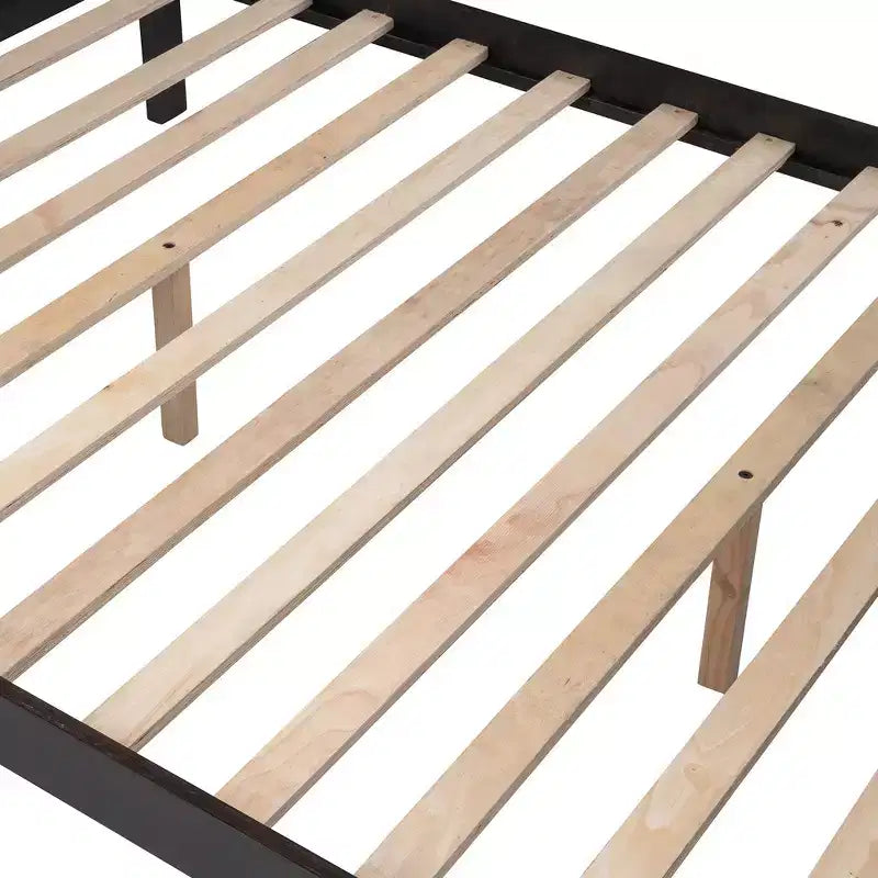 Whisen Twin-Over-Full Bunk Bed & Bed Frame with Stairway, Storage and Guard Rail