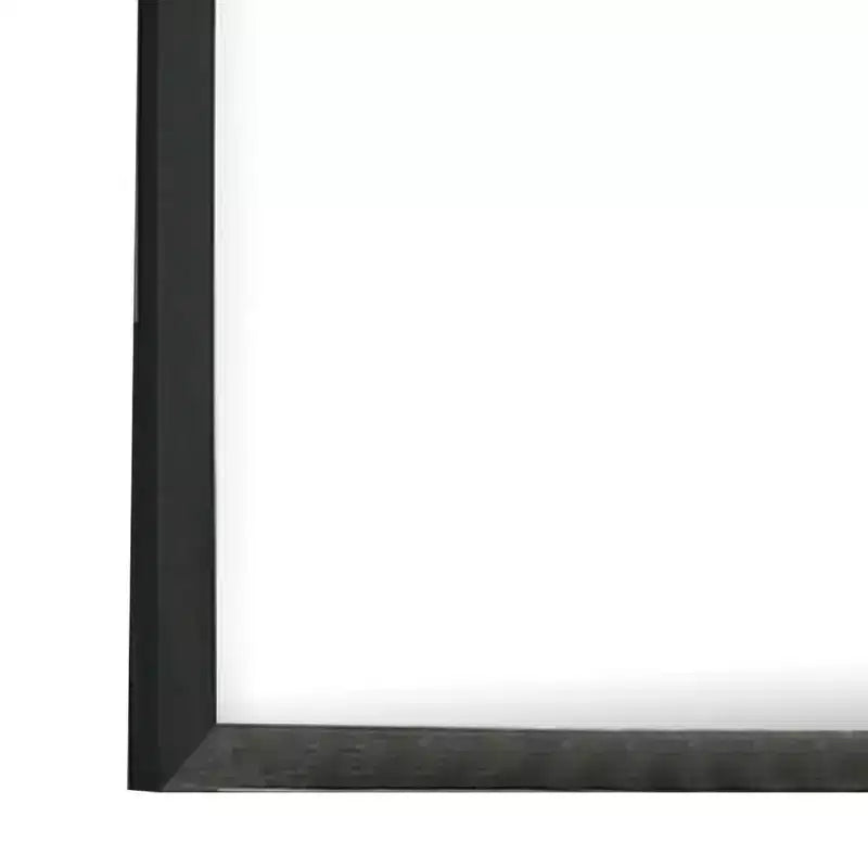 Royal Hampton Dresser Mirror, Beveled Glass, Black Wood, 40 Inch Square