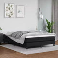 Bed Frame Black Faux leather, plywood, engineered wood Double