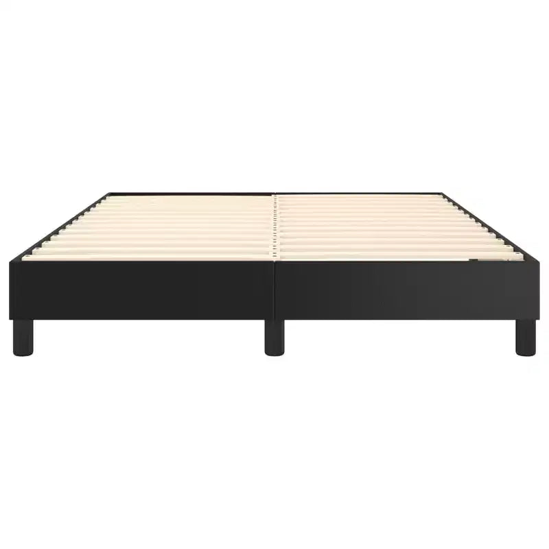 Bed Frame Black Faux leather, plywood, engineered wood Double
