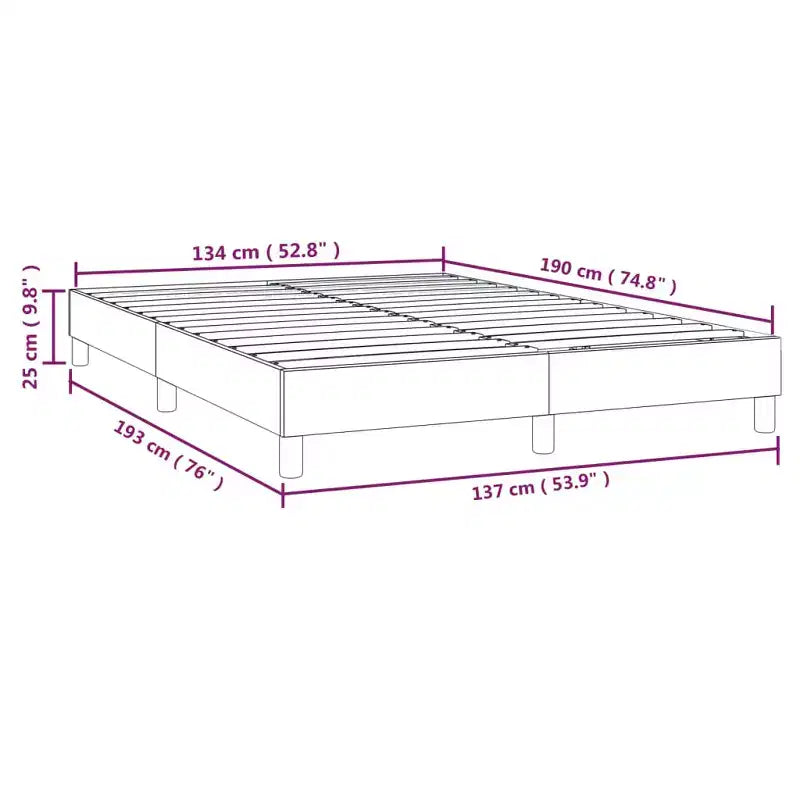 Bed Frame Black Faux leather, plywood, engineered wood Double