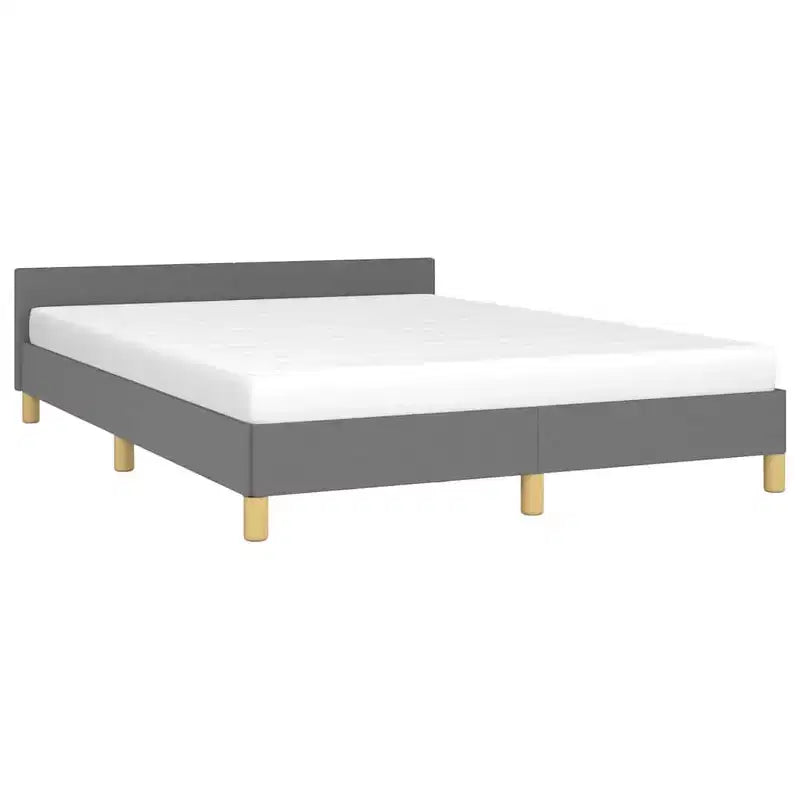 Bed Frame With Headboard Dark Grey