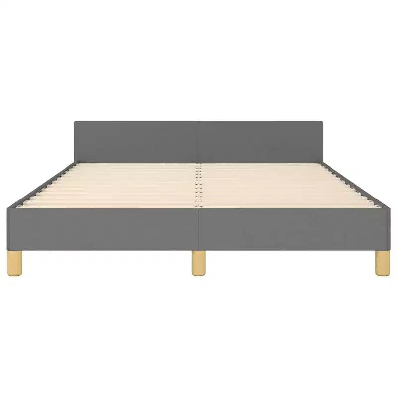 Bed Frame With Headboard Dark Grey