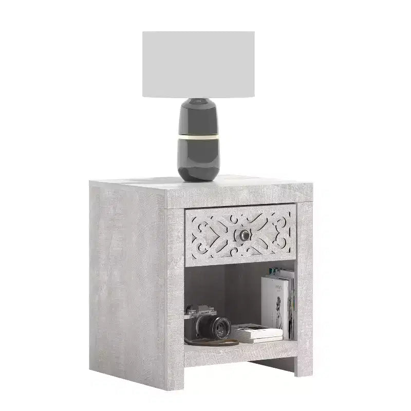 Galano 1-Drawer Nightstand with Lower Cubby 17.8 W  16.0 D  20.1 H