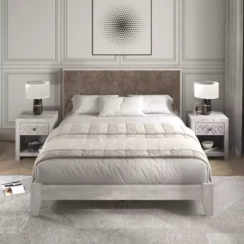 Galano 1-Drawer Nightstand with Lower Cubby 17.8 W  16.0 D  20.1 H