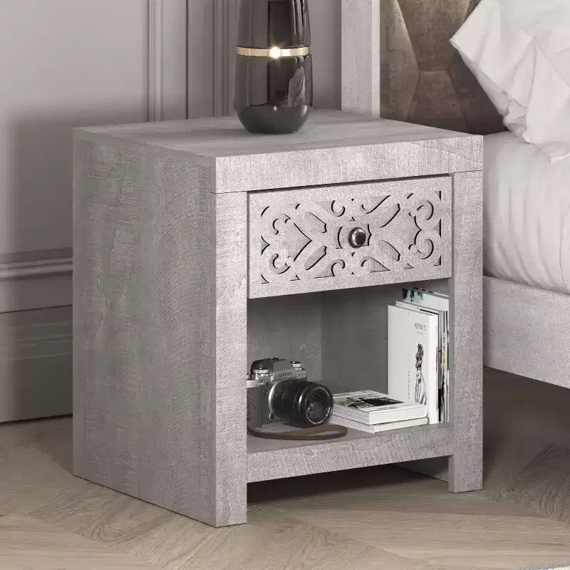 Galano 1-Drawer Nightstand with Lower Cubby 17.8 W  16.0 D  20.1 H