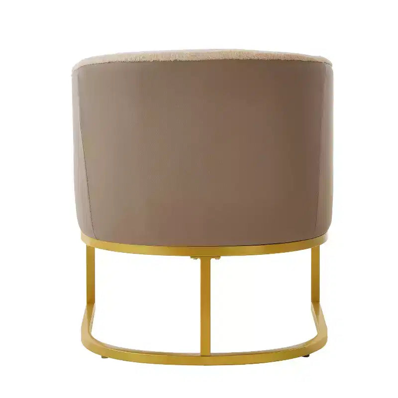 Christopher Knight Home Kaelis Modern Faux Fur Upholstered Accent Chair with Curved Backrect and Metal Frame
