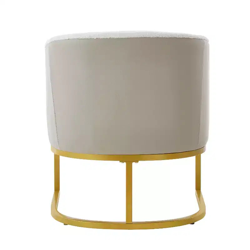 Christopher Knight Home Kaelis Modern Faux Fur Upholstered Accent Chair with Curved Backrect and Metal Frame