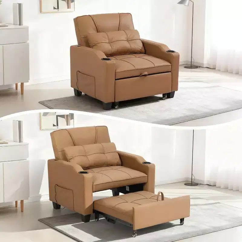 COZONY 3 in 1 Convertible Sofa Bed, Multi Functional Sleeper for Living Room Guest Room Apartment