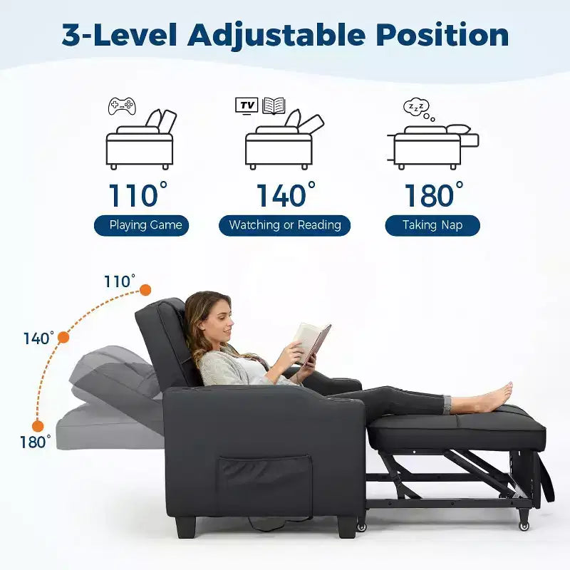 COZONY 3 in 1 Convertible Sofa Bed, Multi Functional Sleeper for Living Room Guest Room Apartment
