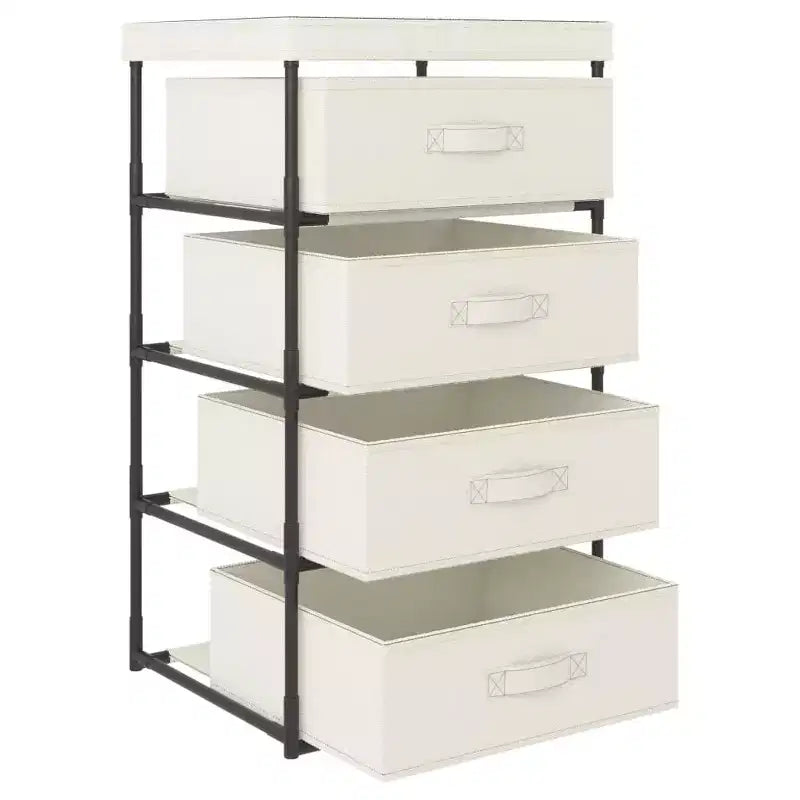 vidaXL Storage Rack Black Steel, fabric (100% polyester) Medium