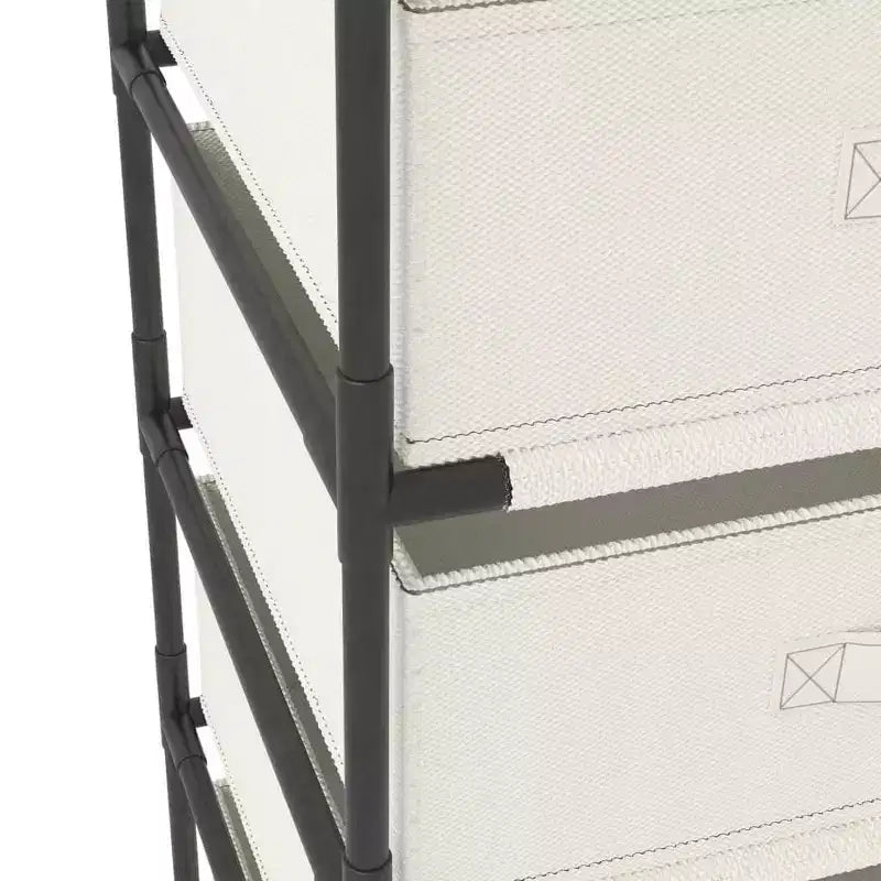 vidaXL Storage Rack Black Steel, fabric (100% polyester) Medium