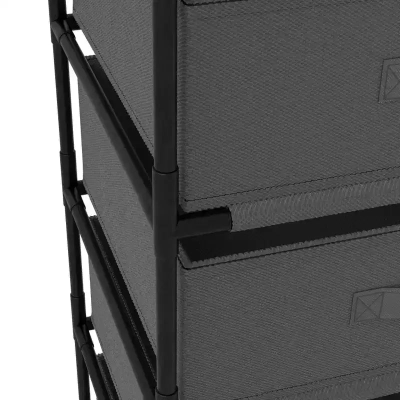 vidaXL Storage Rack Black Steel, fabric (100% polyester) Medium