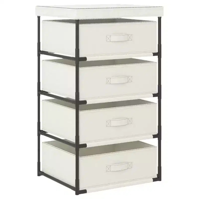 vidaXL Storage Rack Black Steel, fabric (100% polyester) Medium
