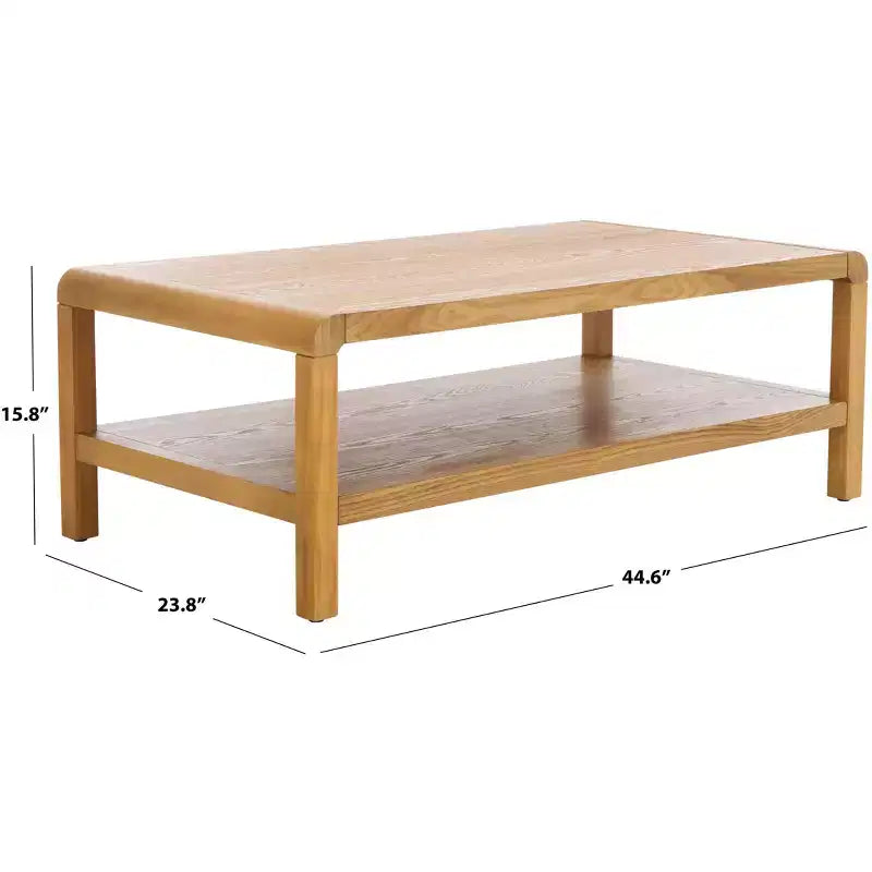 Omara 1 Shelf Coffee Table - COF2316A - Natural - Safavieh