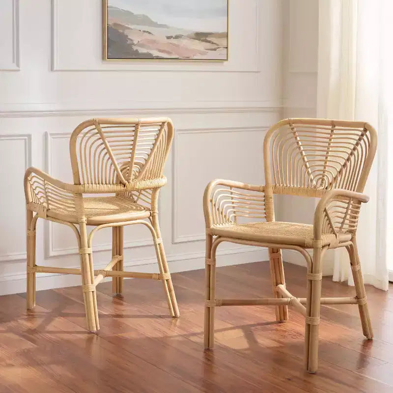 Rimma Rattan Arm Chair - ACH6701 - Natural - Safavieh