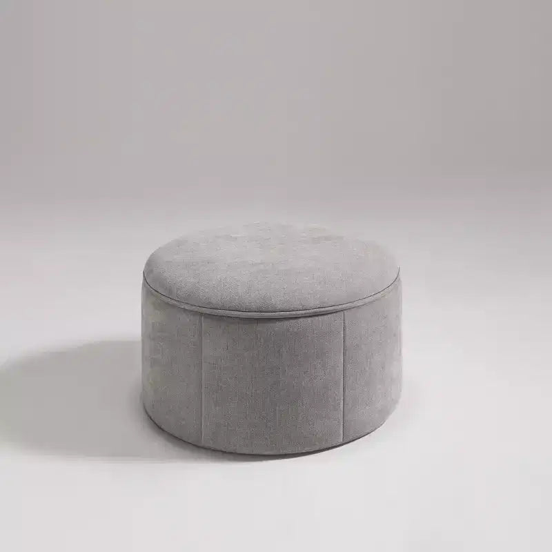 Grand pouf ottoman de rangement rond, table basse, ottoman de rangement rembourré en chenille avec couvercle amovible pour salon, chambre à coucher