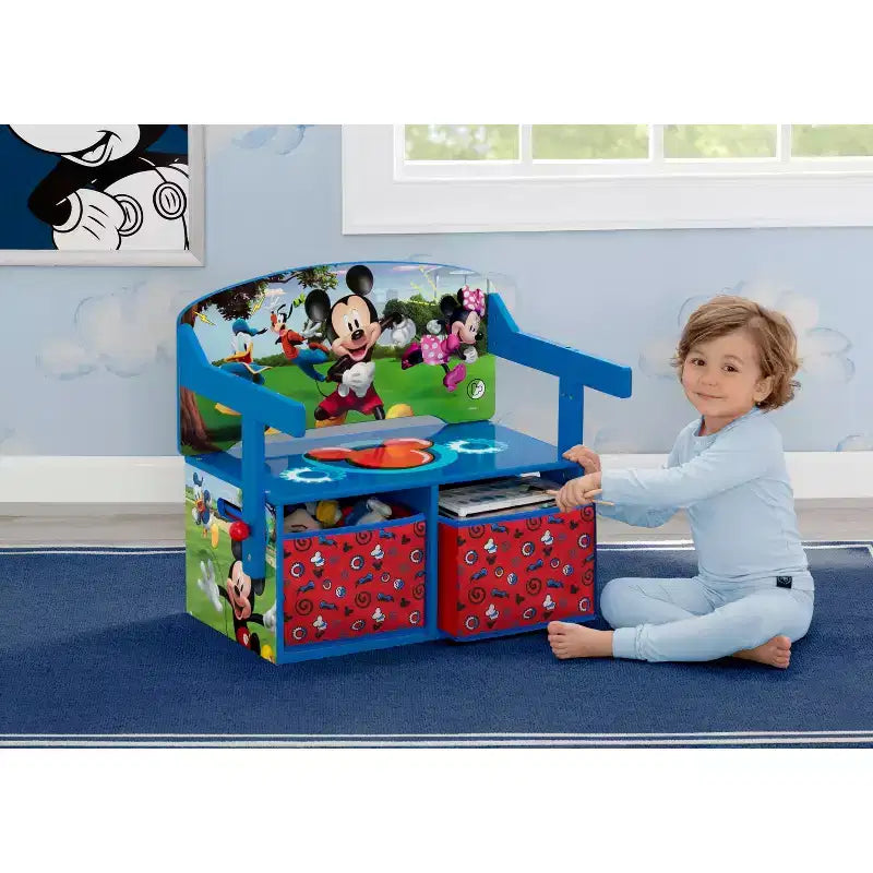 Delta Children Mickey Mouse 3-in-1 Activity Bench