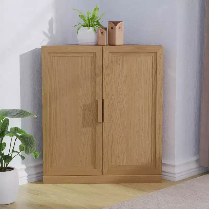 MAYEERTY Modern 2 Doors Utility Storage Cabinets Efficient Storage for Living Room Dining Room Bedroom Beige
