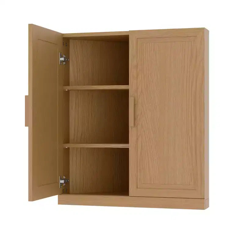 MAYEERTY Modern 2 Doors Utility Storage Cabinets Efficient Storage for Living Room Dining Room Bedroom Beige