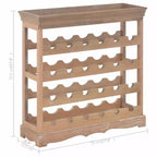 Cantinetta Portabottiglie da Terra con Vassoio Superiore, Mobile Portabottiglie da Pavimento, Legno Ingegnerizzato