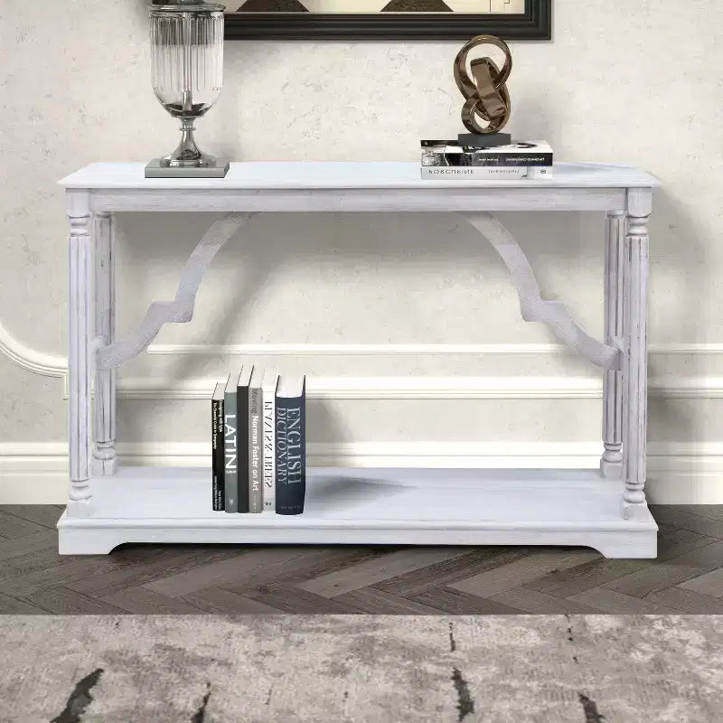 Consolle in legno con ripiano inferiore 45,9 L x 11,8 P x 29,9 H