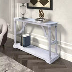 Consolle in legno con ripiano inferiore 45,9 L x 11,8 P x 29,9 H