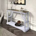 Consolle in legno con ripiano inferiore 45,9 L x 11,8 P x 29,9 H