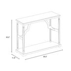 Consolle in legno con ripiano inferiore 45,9 L x 11,8 P x 29,9 H
