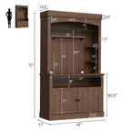 Mobile bar da caffè con luci a LED Mobile da buffet alto 182 cm con contenitore